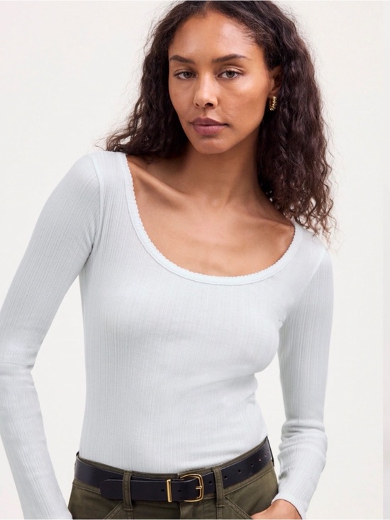 Madewell Tops - NWT Madewell Pointelle Long-Sleeve Scoopneck Tee